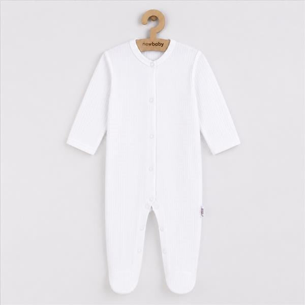 Baba pamut kezeslábas New Baby Practical fehér fiú
