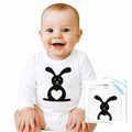 Csecsemő body hossú ujj New Baby Állat Nyuszi szürke