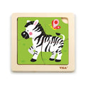 Fa képes kirakó puzzle Viga 4 db Zebra