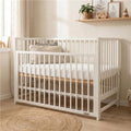 Gyerek kiságy New Baby BASIC leengedhető oldalráccsal fehér
