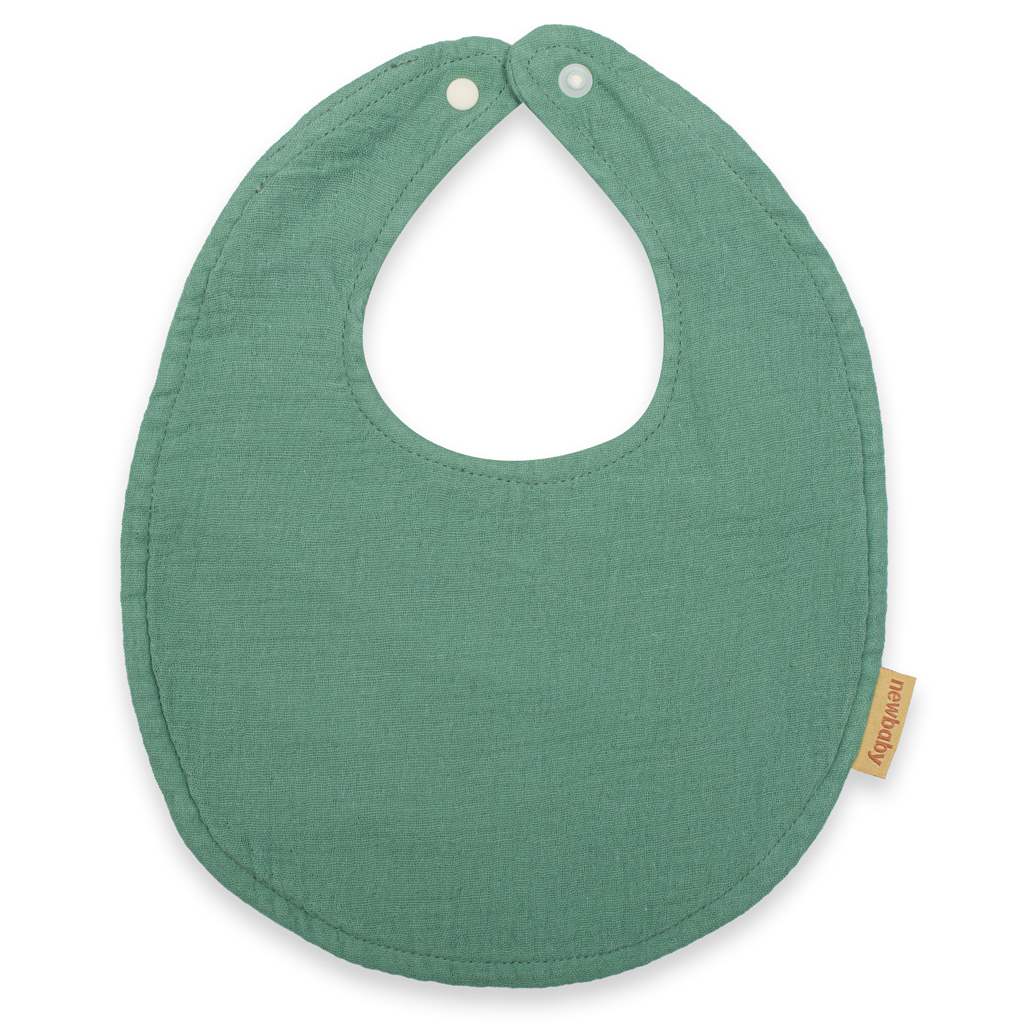 Muszlin baba előke New Baby green