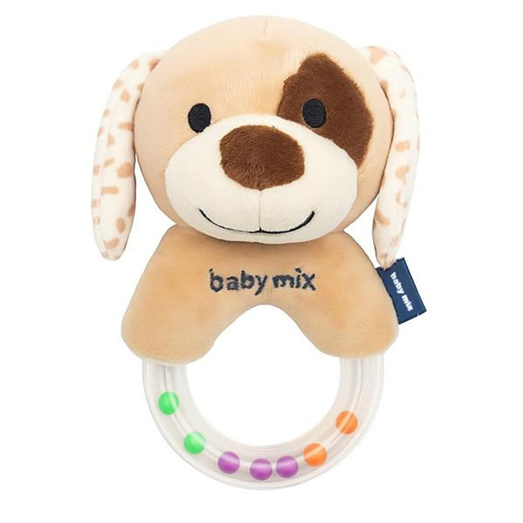 Csörgős plüss játék Baby Mix Barna kutyus