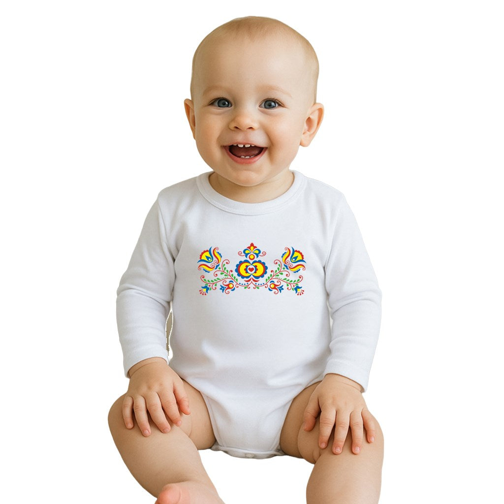 Baba body nyomtatással New Baby Népi minta