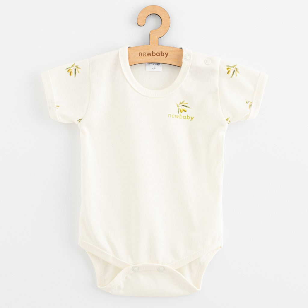 Baba Biopamut rövid ujjú body New Baby Olives