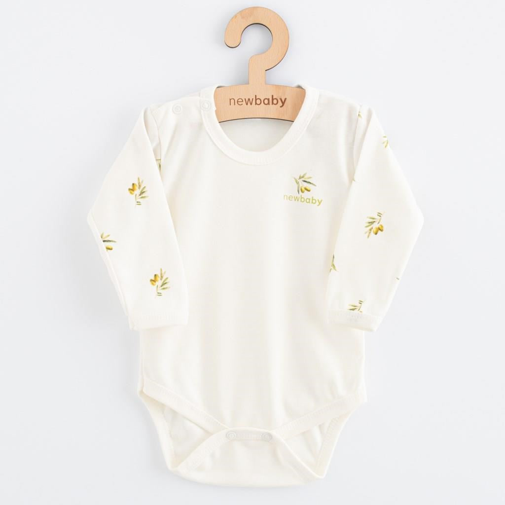 Baba Biopamut hosszú ujjú body New Baby Olives