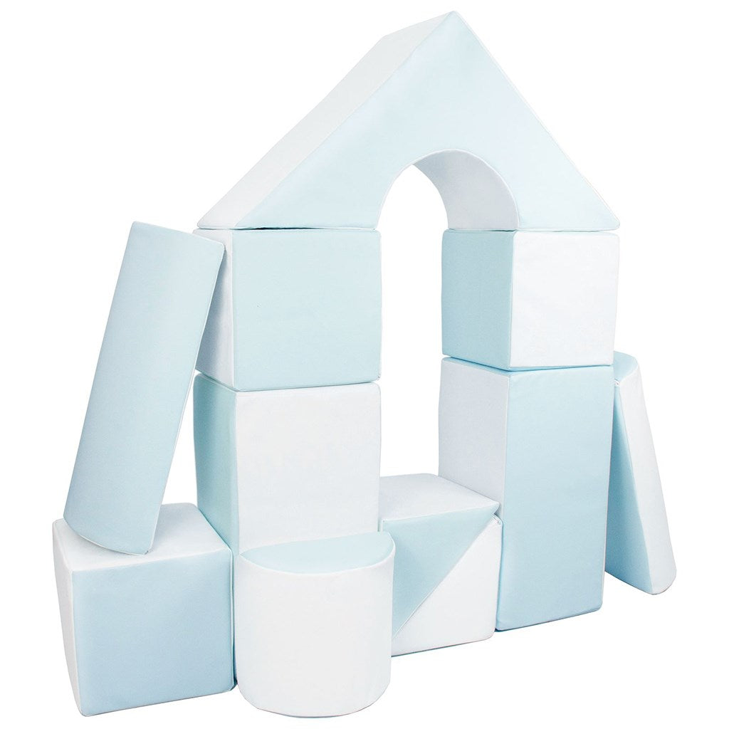 Habkockák – óriási építőkészlet 11 db white-blue