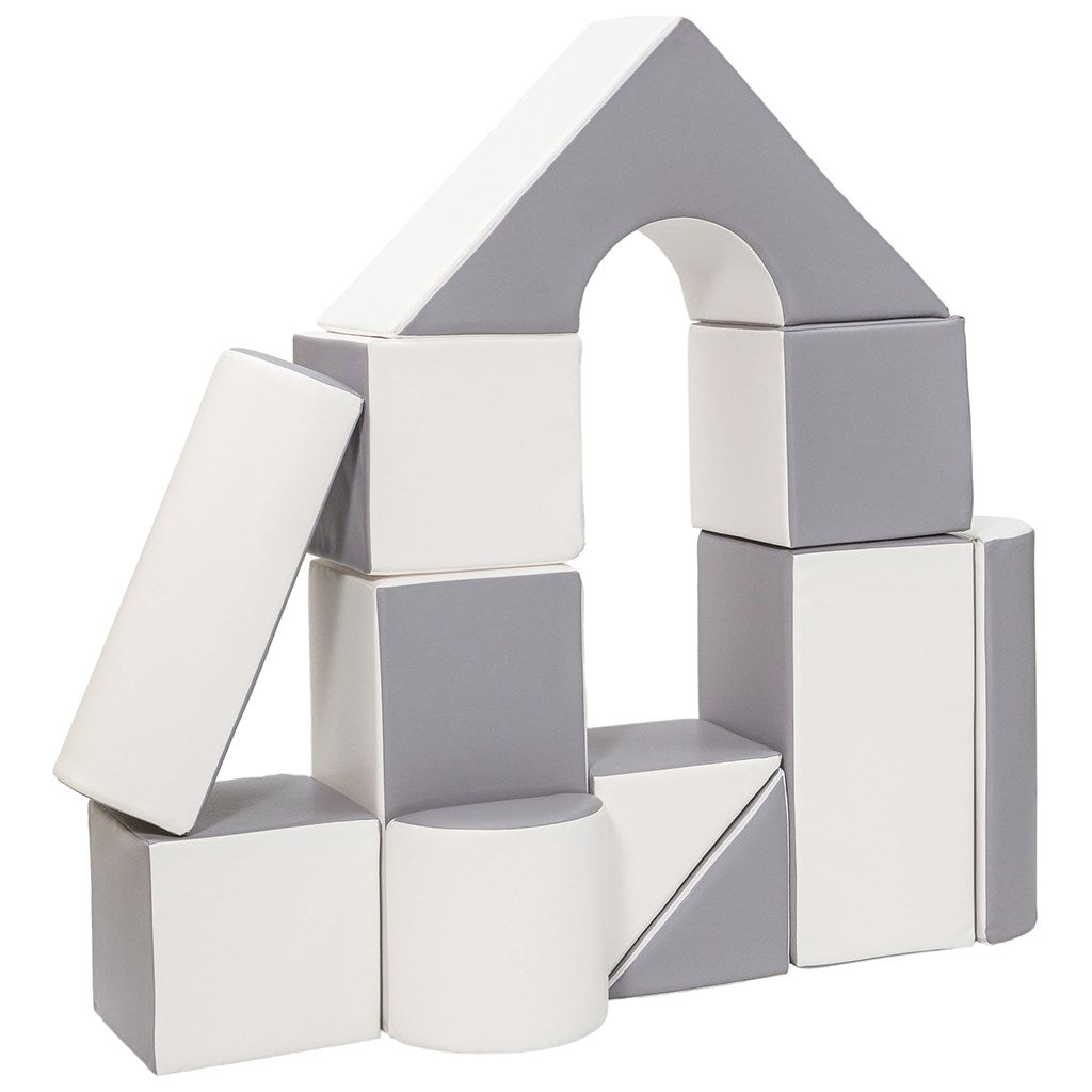 Habkockák – óriási építőkészlet 11 db white-grey