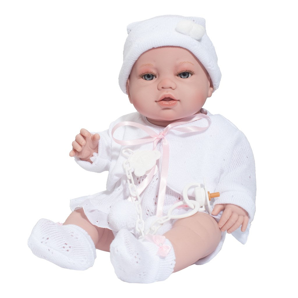 Luxus spanyol baba-kisbaba Berbesa Terezka 43cm (a csomagolás sérült)