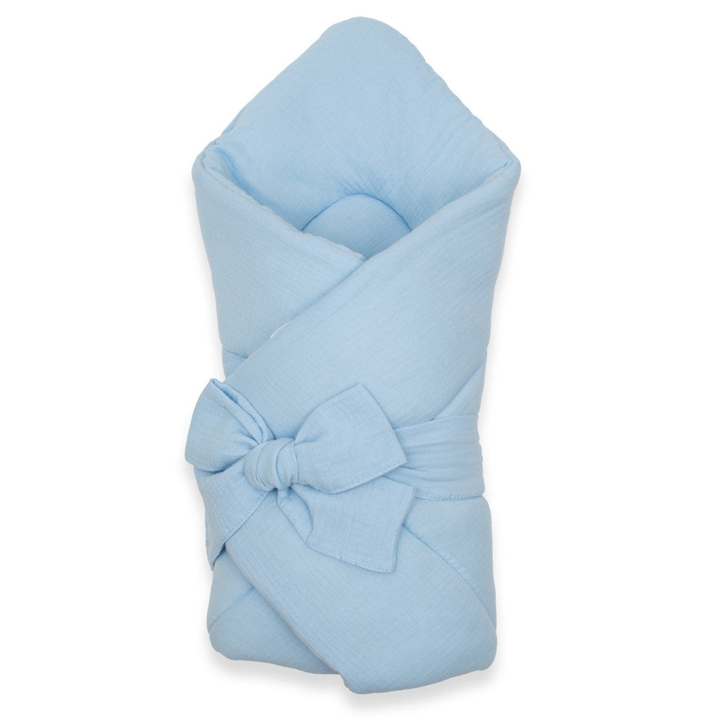 Muszlin megkötős pólya New Baby blue