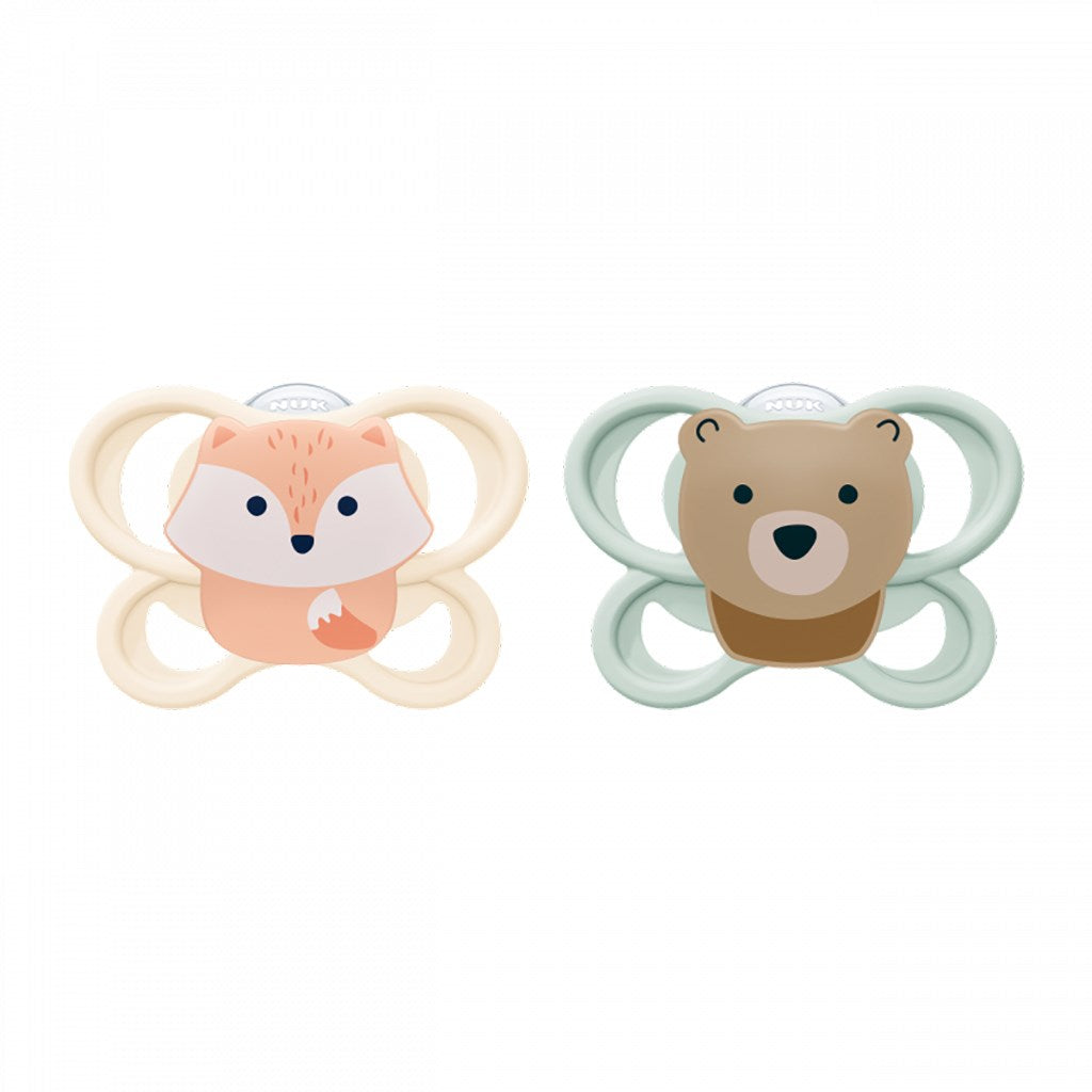 Baba cumi  NUK Perfect Match Air FOX/BEAR 0-2m 2db box