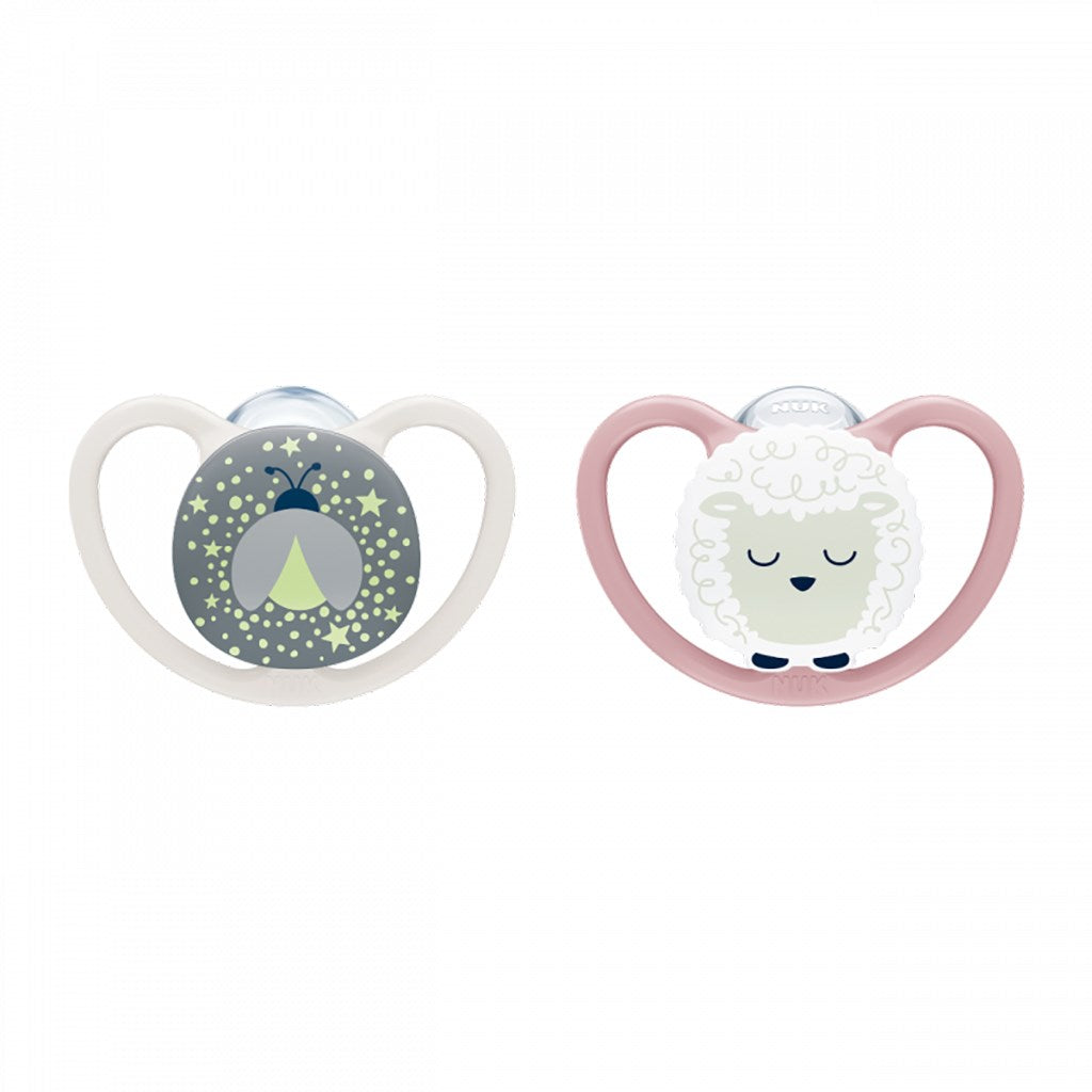 Baba cumi  NUK Perfect Match Air Night FIREFLY/SHEEP 0-6m 2db
