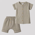 Baba muszlin ing rövidnadrággal New Baby linen