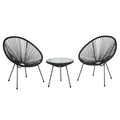 Baby Mix fekete kerti bútor szett erkélyre és teraszra