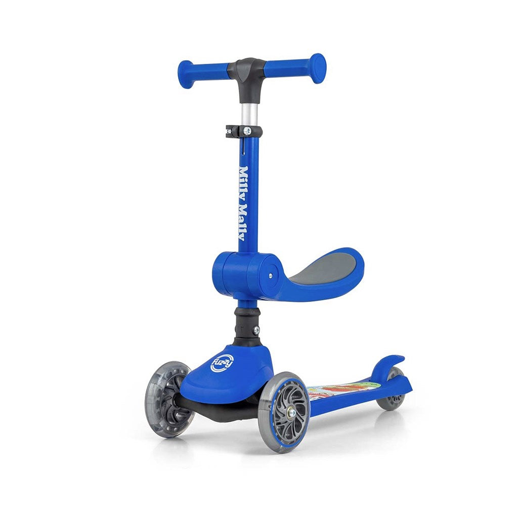 FUZZY háromkerekű üléses-scooter egyensúlyozó roller gyerekeknek blue