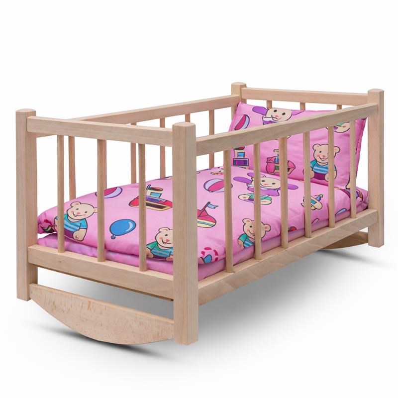 Fa babaágy-bölcső ágyneművel Baby Mix bears