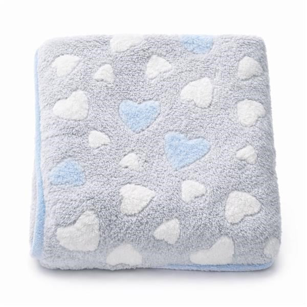 Baba takaró New Baby 80x90 heart blue
