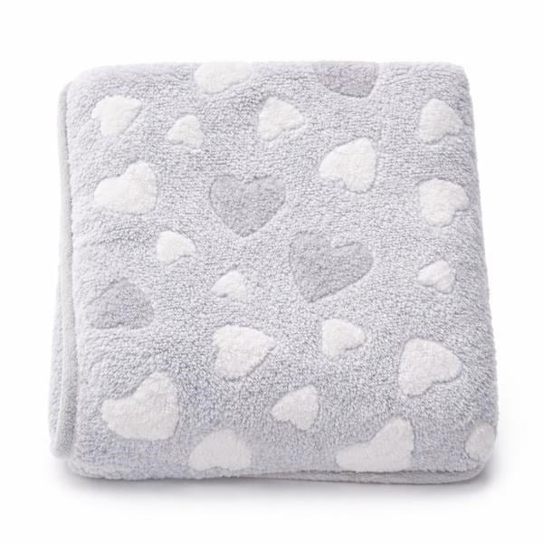 Baba takaró New Baby 80x90 heart grey