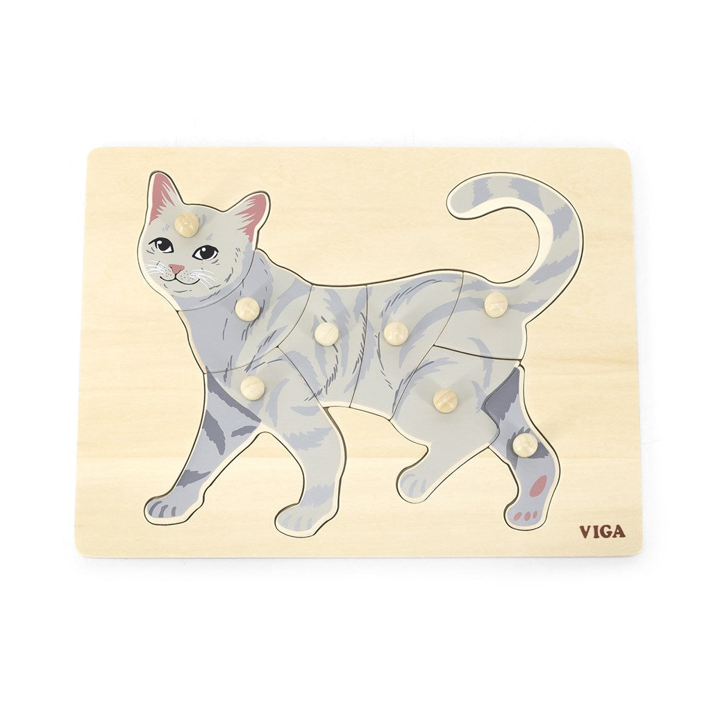 Gyermek fa puzzle Viga Cat