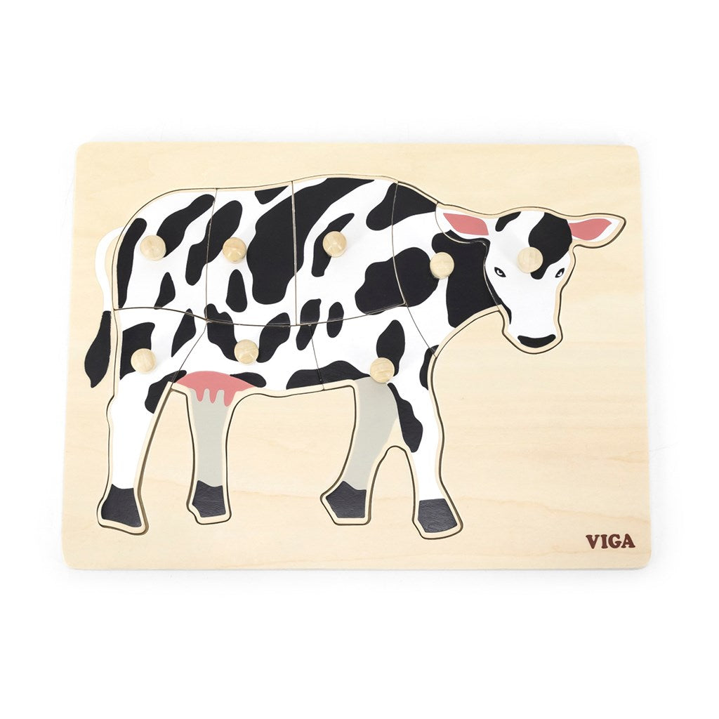 Gyermek fa puzzle Viga Cow