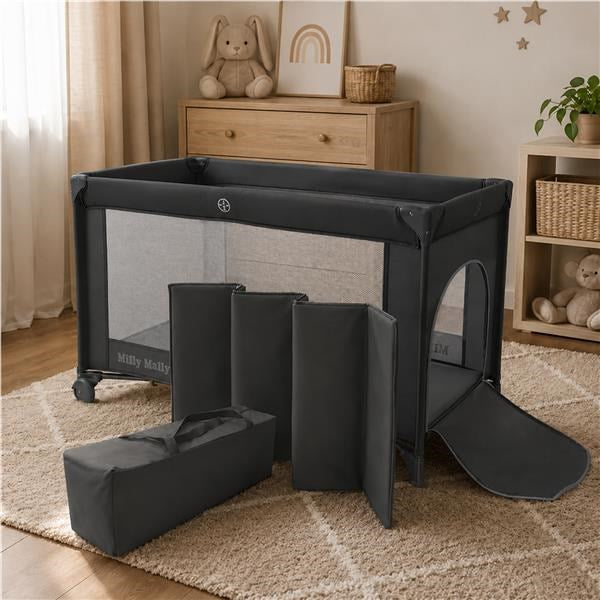 Utazóágy Milly Mally Mirage egy hordozható táskában dark grey